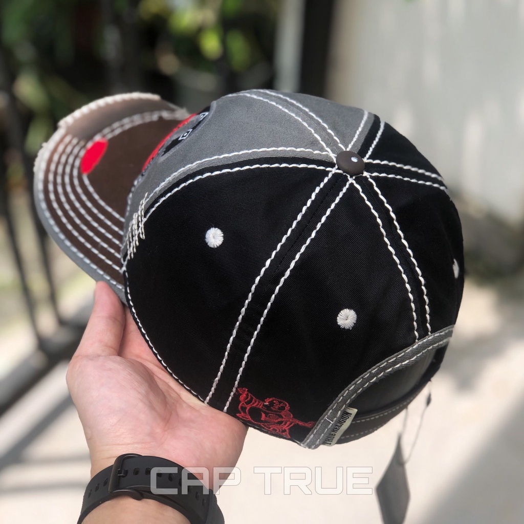 Mũ Lưỡi Trai Thời Trang Nam Nữ - Nón Ông Địa TRUE RELIGION ĐỊA 56 Xám  Đen Mang Đến Nhiều Tài Lộc