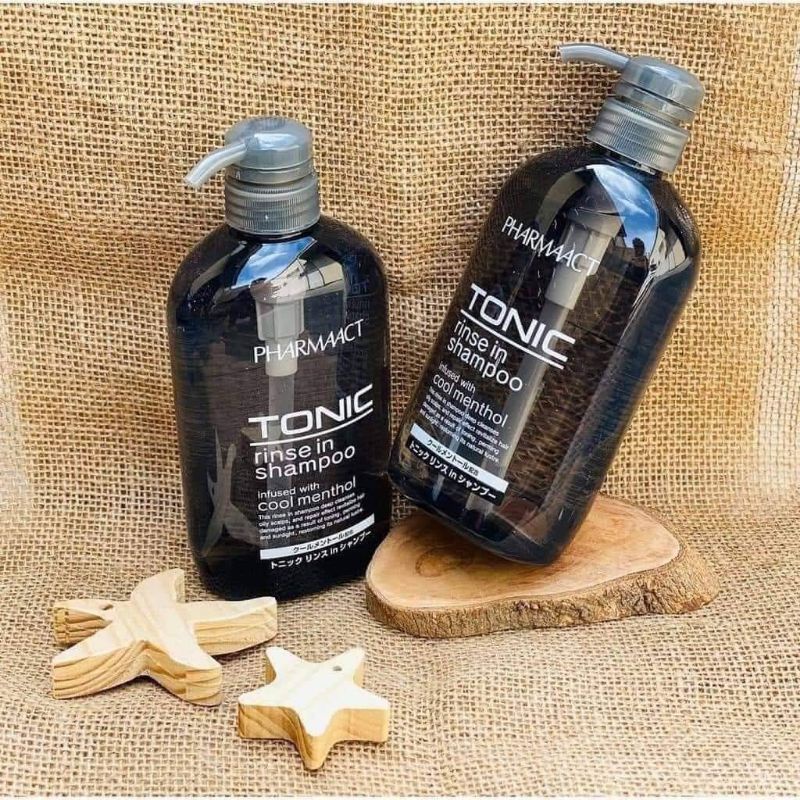 Combo Dầu gội PHARMAACT Tonic &amp; Sữa Tắm Cool Body Soap dành cho Nam giới 600ml/chai