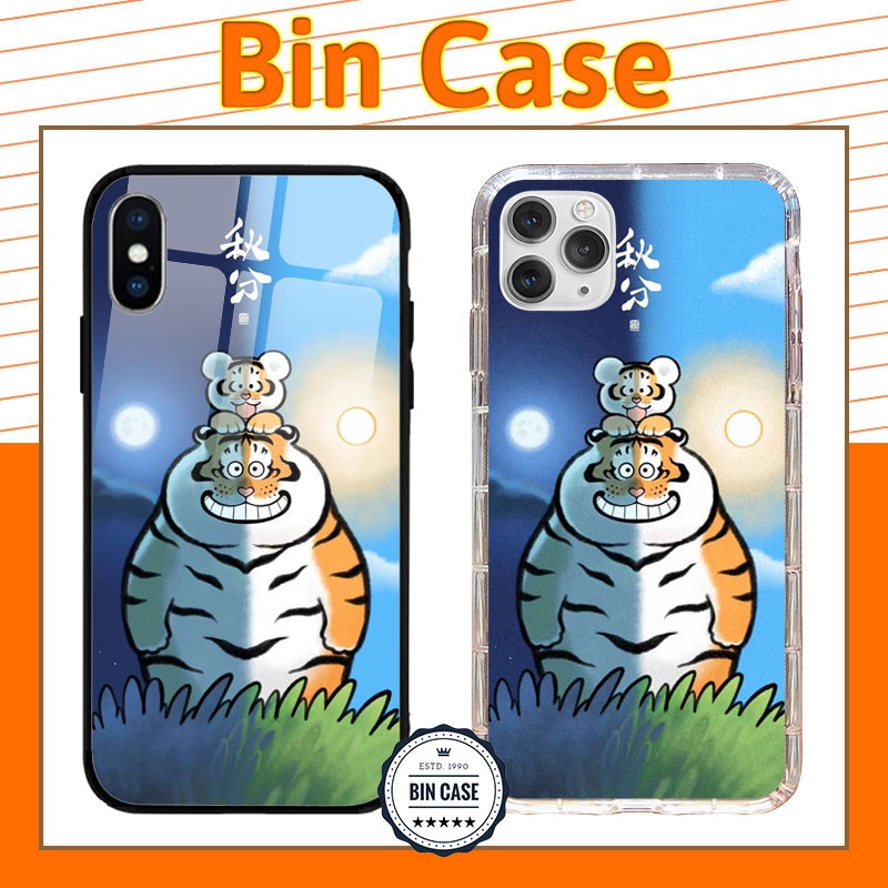 🔥Ốp Lưng iPhone Vuông In Hình 🔥In Hình Gia Đình Hổ Béo Vui Vẻ iphone 13 12 11 Pro Max 6s 6 7 8 Plus X Xr Xs Max DOCLA143