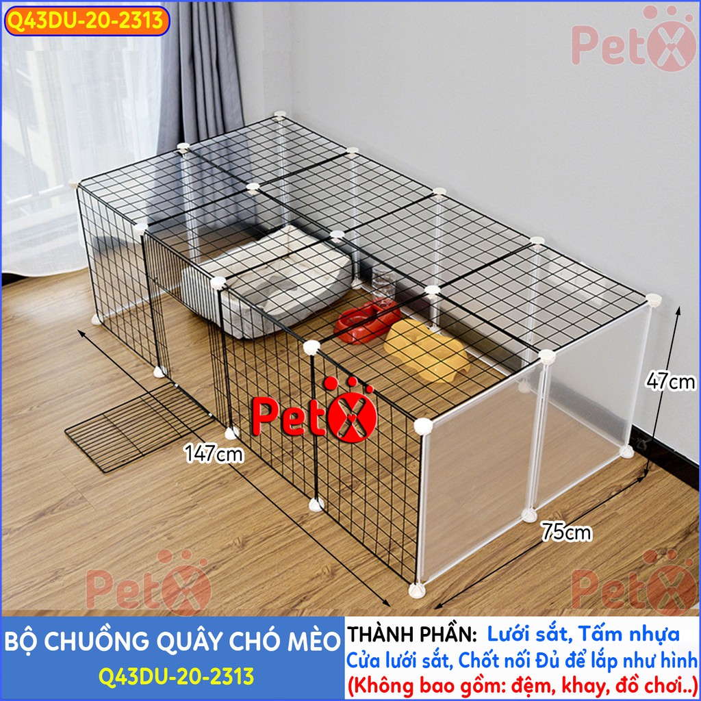 Quây chuồng chó mèo lắp ghép nuôi thú cưng sơn tĩnh điện giá rẻ-16