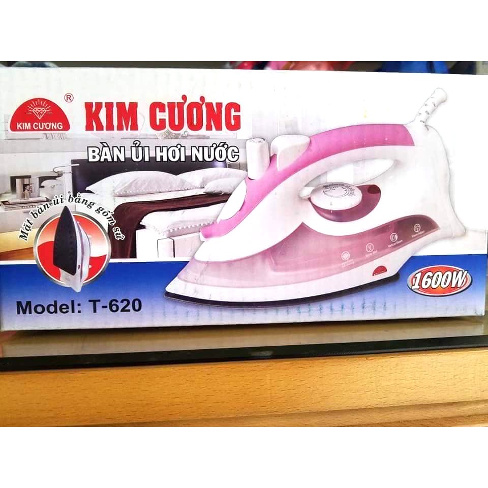 Bàn Ủi Hơi Nước Kim Cương T-620 - Hàng Chính Hãng (Bảo Hành 12 Tháng)