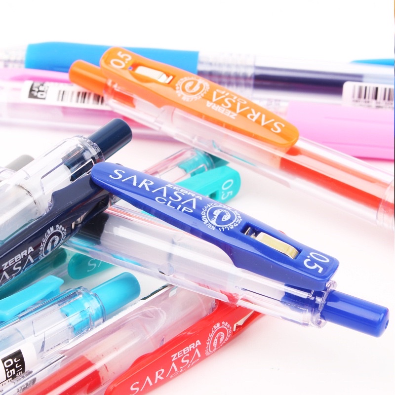 Bút bi gel Nhật Bản Zebra Sarasa clip chính hãng nhiều màu ngòi 0.5mm