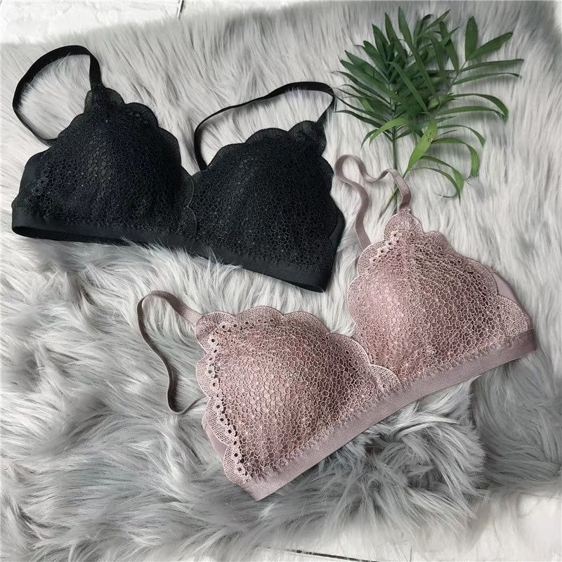 Áo Lót Ren Siêu Mỏng Nâng Ngực Không Gọng Quyến Rũ Cho Nữ