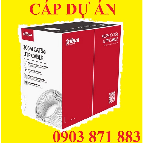 Cáp Dahua UTP CAT 5E -5EUN-V3, 305M/Thùng.ĐẠI LÝ CÁP MẠNG DAHUA,PHÂN PHỐI DÂY MẠNG