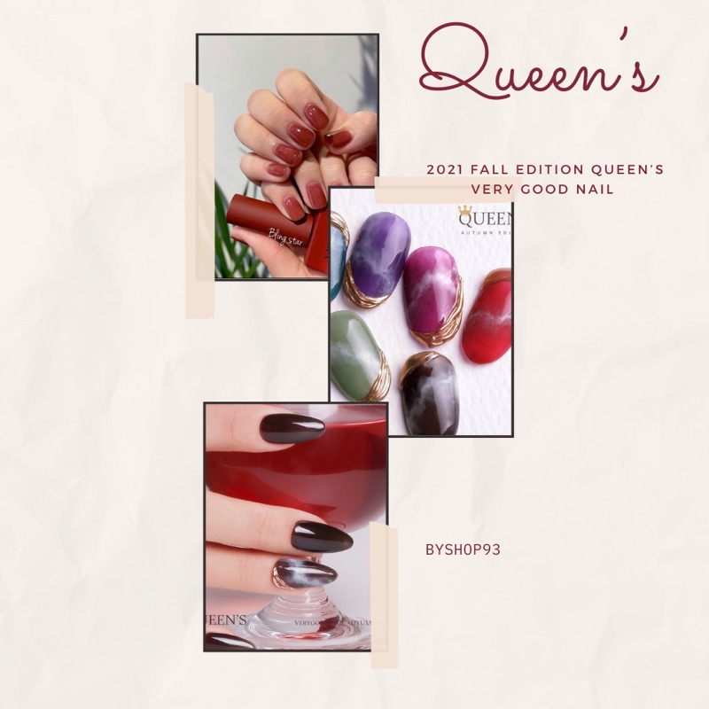 [Very Good Nail] Bộ sản phẩm sơn gel thạch siro cao cấp Hàn Quốc collection mùa thu phiên bản Queen’s ( 6 pcs)