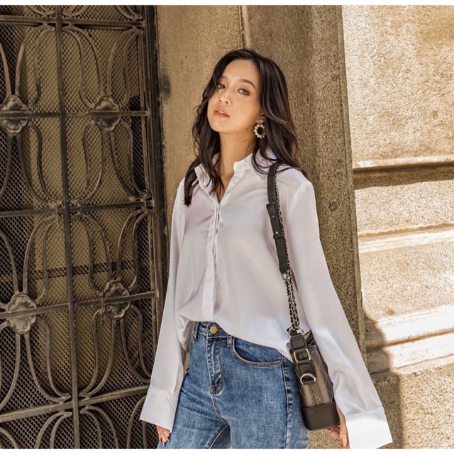 Áo Sơ Mi Phi Lụa/Sơ Mi Công Sở/Sơ Mi Kiểu Basic