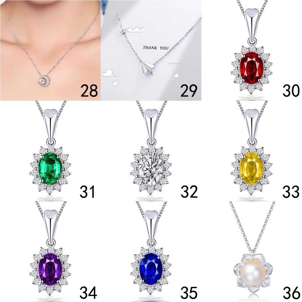Mặt dây chuyền bạc 925 50 kiểu cho nam nữ xl005 tùy chọn