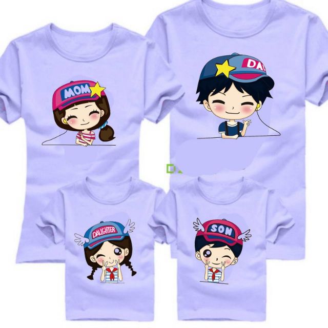 áo gia đình 3/4/5 người chất cotton mịn mát áo gia đình đi biển đẹp giá sĩ