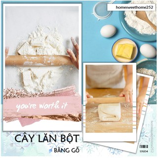 Cây lăn bột cây lăn làm bánh cây lăn gỗ