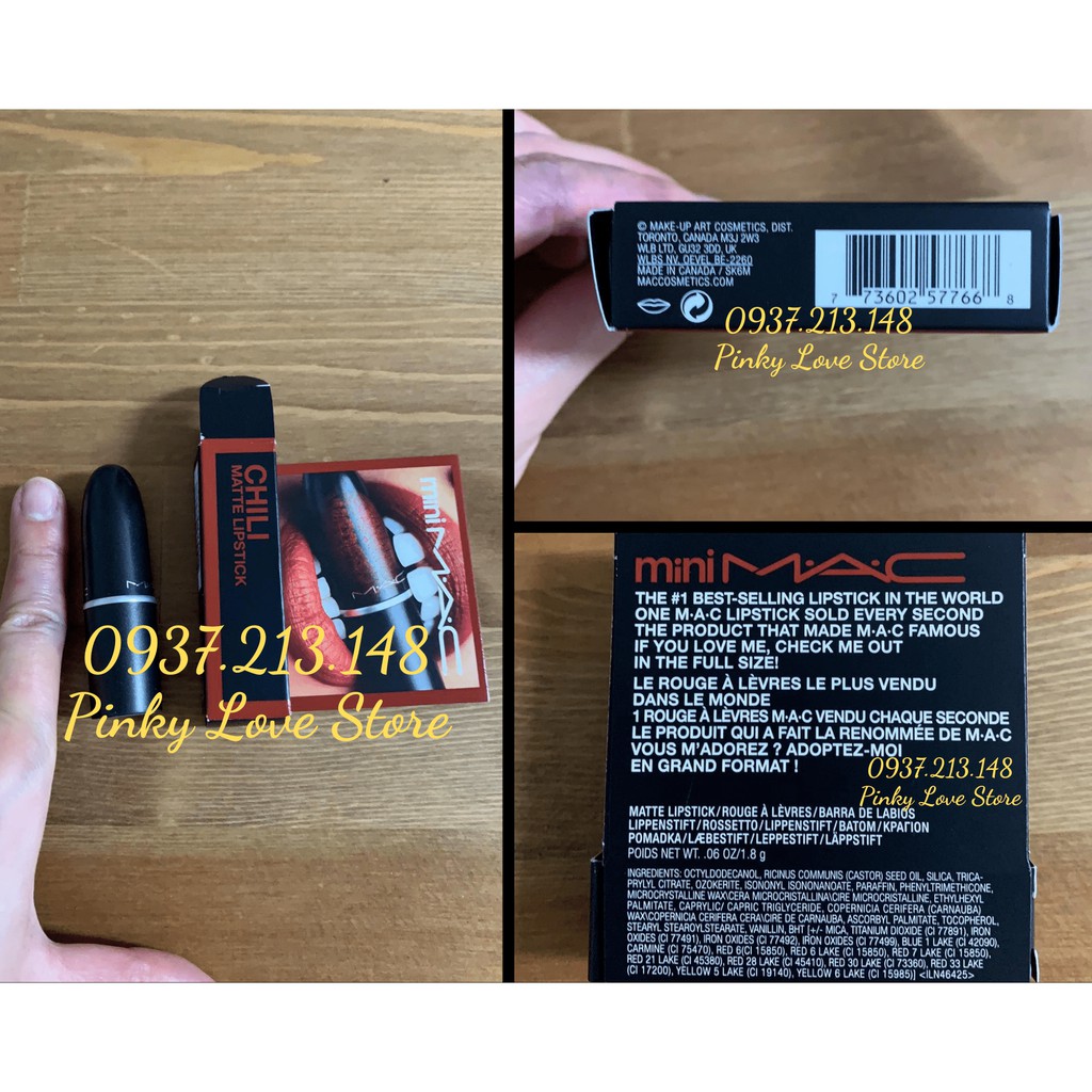 (CHÍNH HÃNG) Son MAC Mini Size Traditional Matte Lipstick 1.8g - Chili Mẫu Mới (USA) | BigBuy360 - bigbuy360.vn