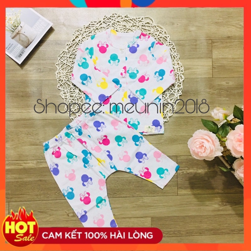 Bộ sơ sinh siêu rẻ chất cotton đẹp hãng Litibaby cho bé trai- bé gái size 6m