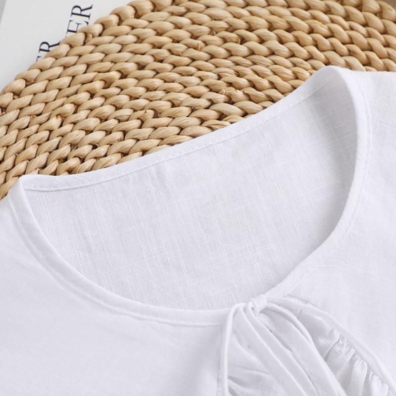 Cổ Áo Sơ Mi Giả Màu Trắng Thời Trang Cho Nữ