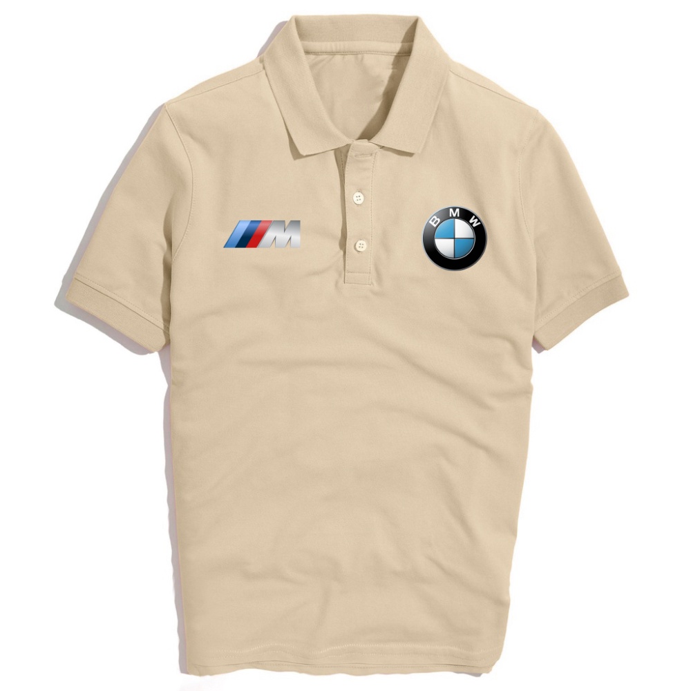 Áo thun polo nam hãng xe BMW, áo polo nam chính hãng có cổ ngắn tay vải cá sấu cotton DIHU