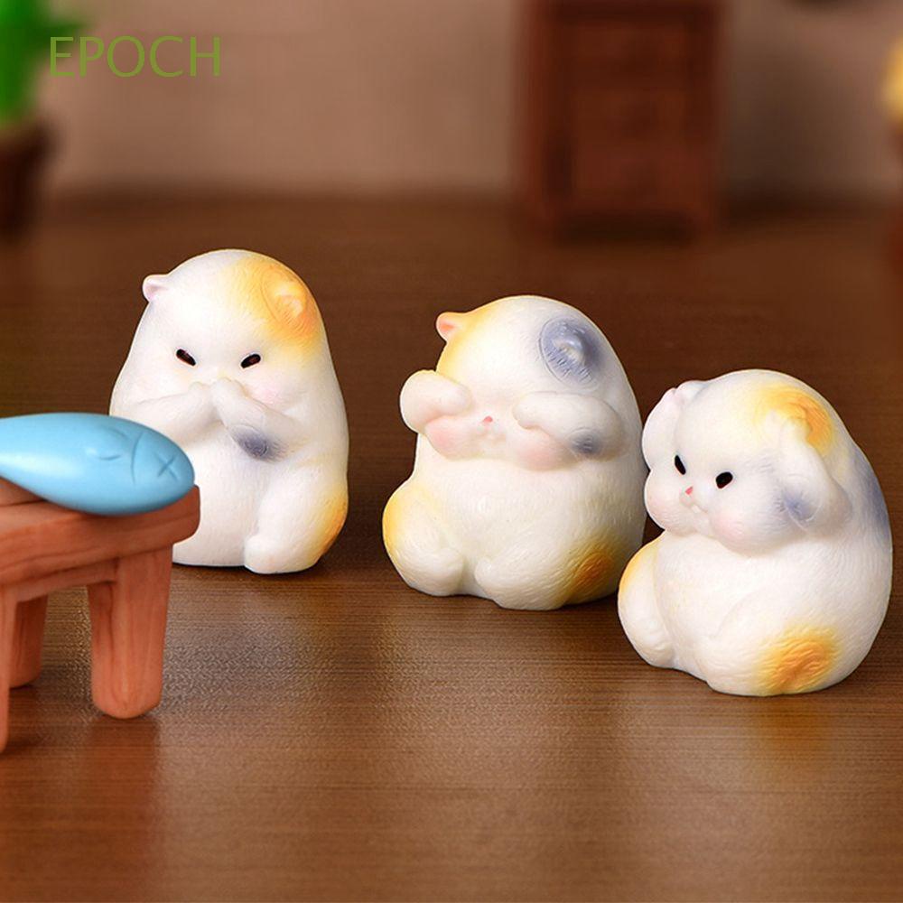 Mô hình chú mèo mini dễ thương dùng trang trí tiểu cảnh DIY