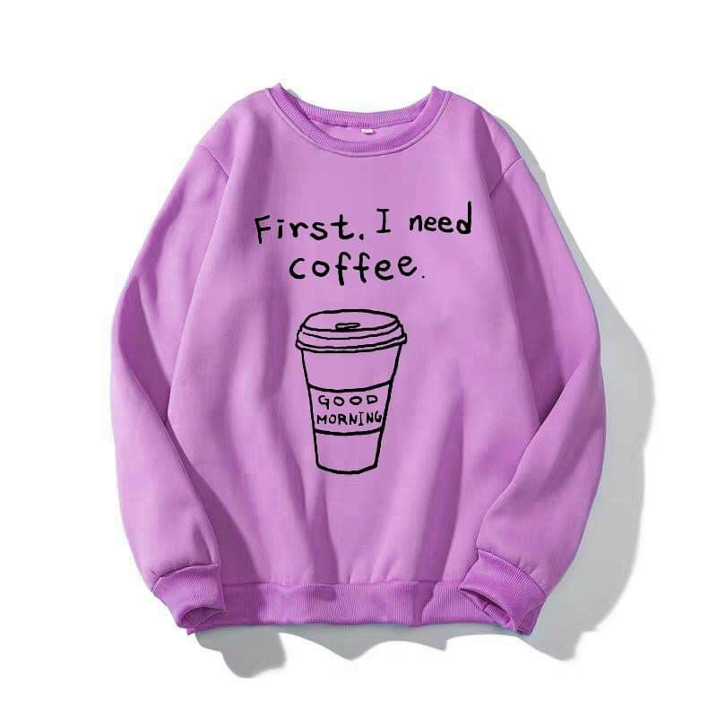 Áo Sweater Nỉ Unisex Nam Nữ Cup Coffee | BigBuy360 - bigbuy360.vn