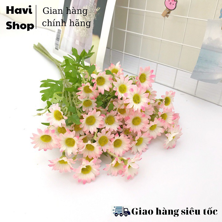 Hoa giả - Hoa cúc họa mi Havi 60cm trang trí nội thất, cửa tiệm, phụ kiện cho các studio đẹp, bền, tinh tế, thanh lịch