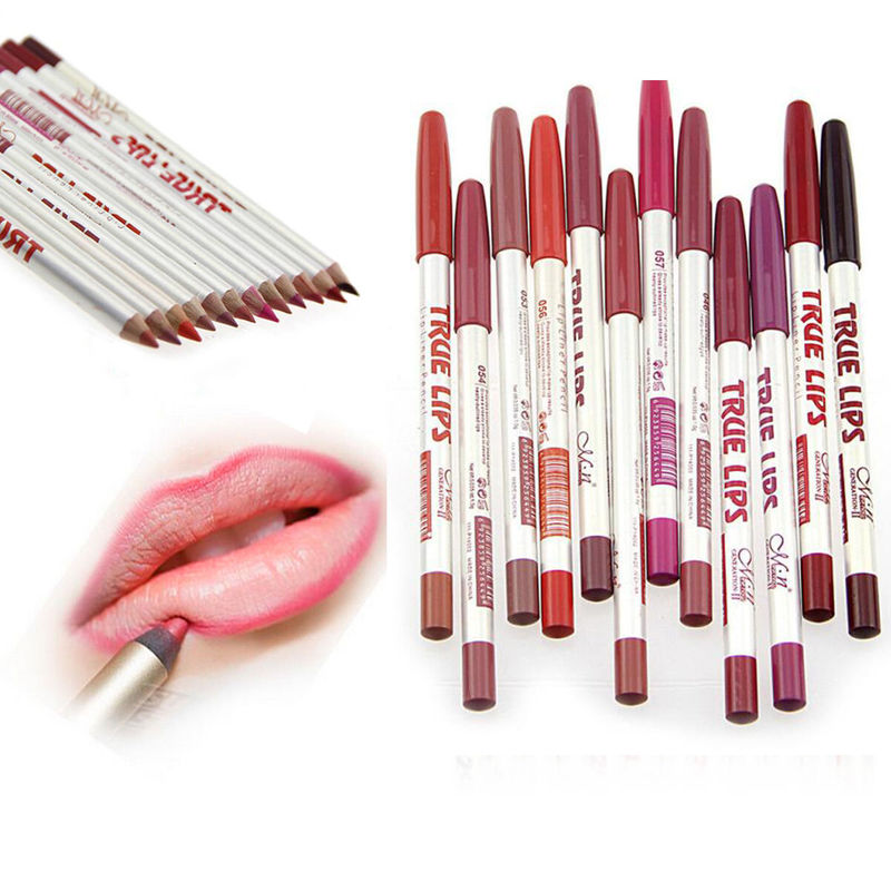 (Hàng Mới Về) Set 12 Chì Kẻ Viền Môi Không Thấm Nước Trang Điểm Chuyên Nghiệp | BigBuy360 - bigbuy360.vn