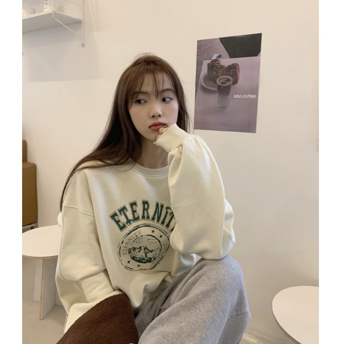 Áo sweater dài tay form croptop mùa đông
