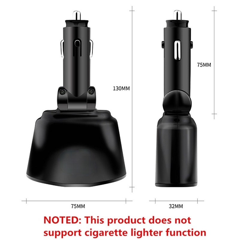 Tẩu Sạc 2 Cổng USB DC 12V/24V Tích Hợp Bật Lửa Kỹ Thuật Số