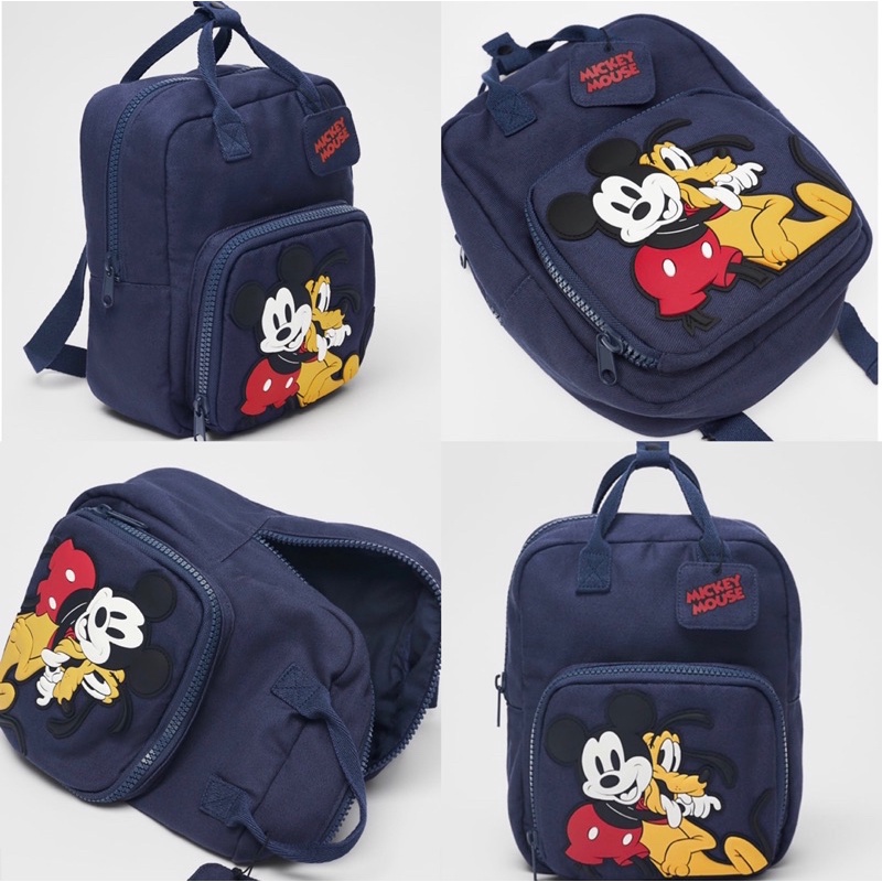 Balo cho bé đi học mickey (có sẵn) màu xanh than