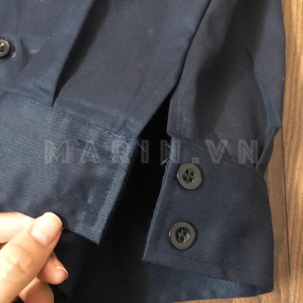 Quần áo bảo hộ lao động vải kaki màu tím than, đồng phục cho công nhân kỹ sư ngành nghề