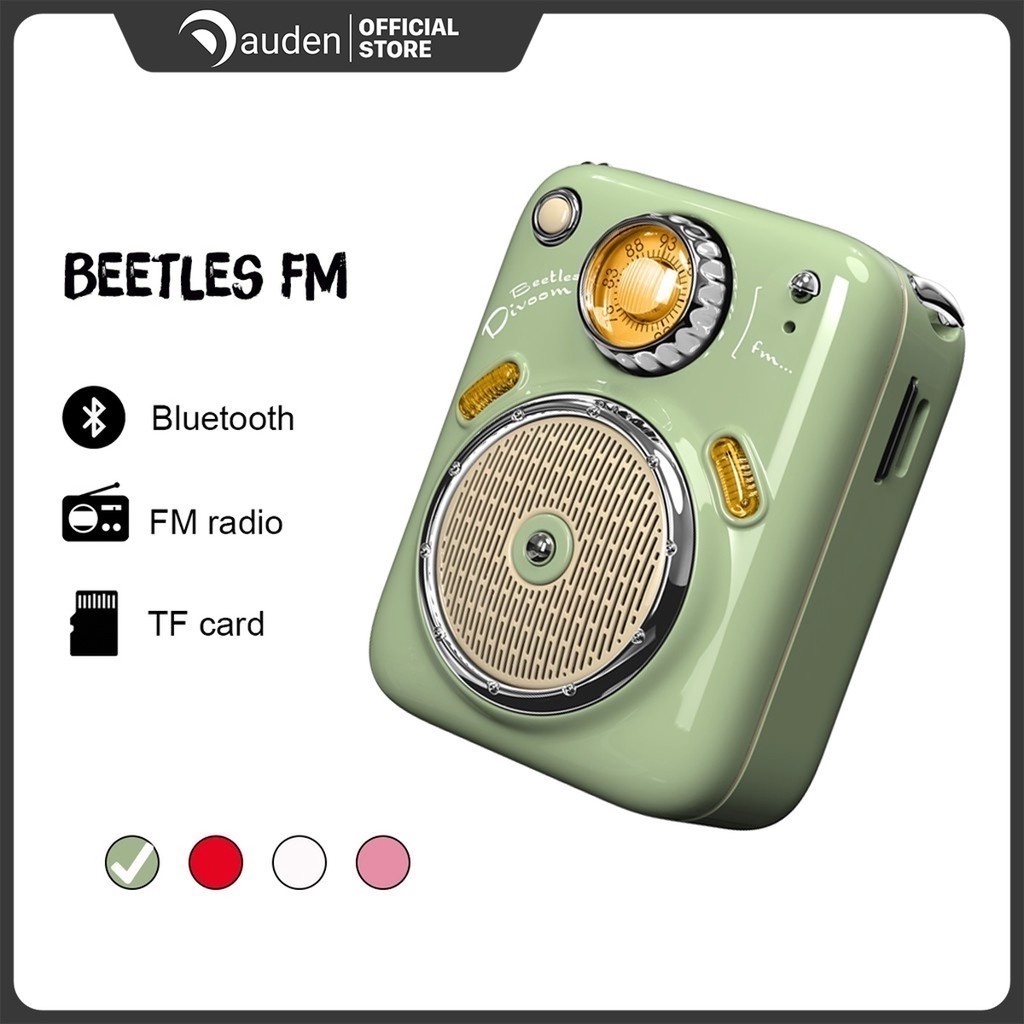 Loa Bluetooth Divoom-Beetles FM-Thiết kế siêu nhỏ,cổ điển, tích hợp FM radio và thẻ nhớ