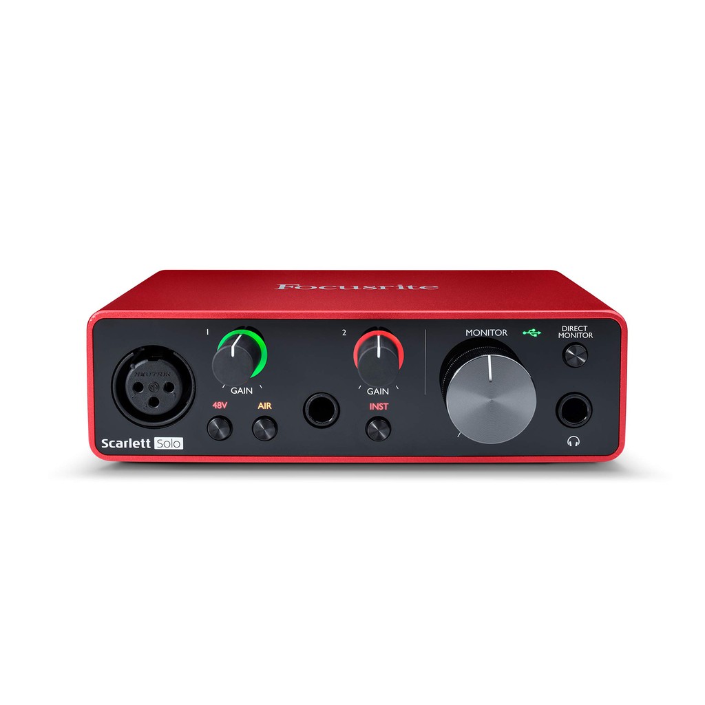 Sound card thu âm phòng thu chuyên nghiệp Focusrite Scarlett Solo Gen 3