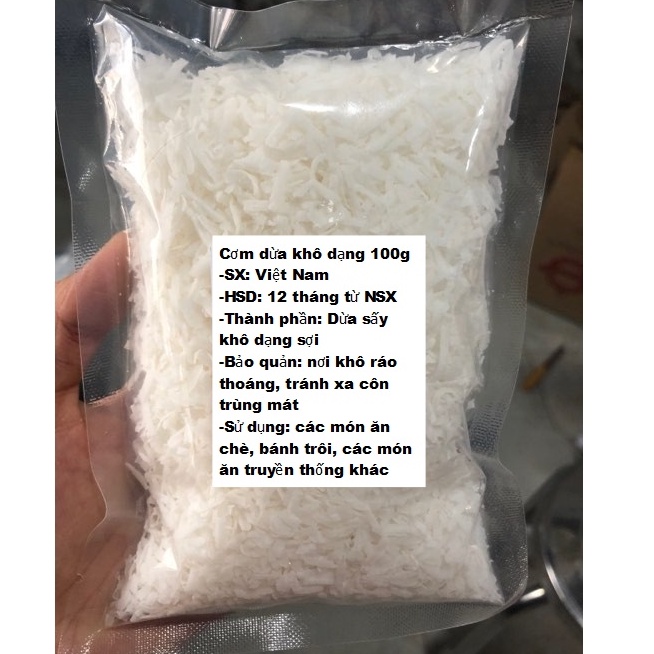 Cơm dừa Khô Dạng Sợi classyfoods 100g, 150g