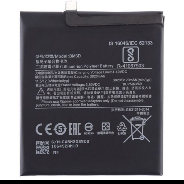 pin Mi 8 SE/ Mi8 SE (BM3D), 3020mAh zin 100% BH 6 tháng