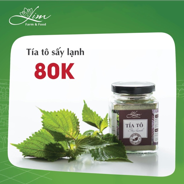 BỘT RAU TÍA TÔ SẤY LẠNH NGUYÊN XƠ (150g- hũ thuỷ tinh)