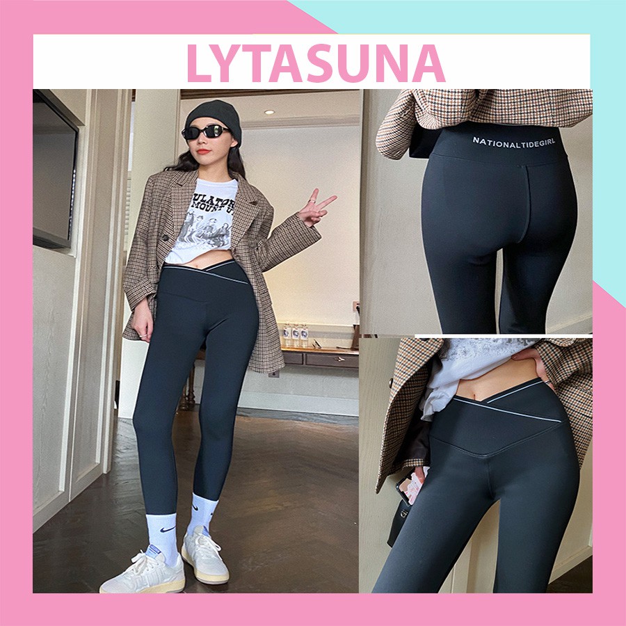 Quần tập yoga gym leggging nữ Cạp chéo Hàn Quốc Nâng Mông- Co Giãn- Mát Mịn Siêu hách dáng New QGY05