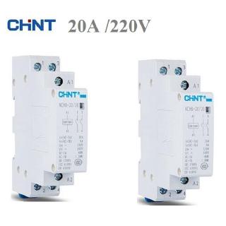 Bộ 2 khởi động từ, contactor 1 pha CHINT NCH8 25A-3500W (Trắng)