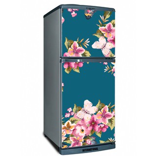 DECAL DÁN TỦ LẠNH - HOA VĂN HOA