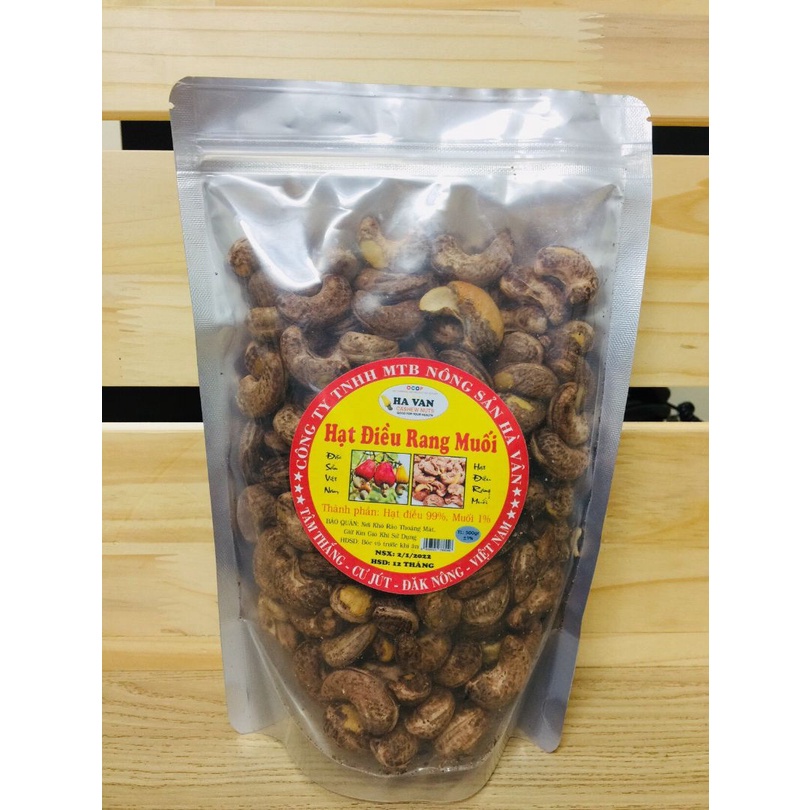 Hạt điều rang muối vỏ lụa 500g loại đặc biệt, hạt to, 100% tự nhiên, không chất bảo quản, Hạt điều rang muối A Cồ Hà Vân