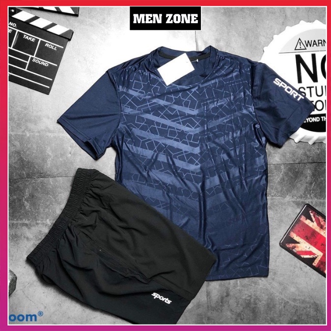 Bộ Thể Thao Nam Chất Thun Lạnh Co Giãn 4 Chiều Dập Vân Cao CấpThoáng Mát Hè [BVS]