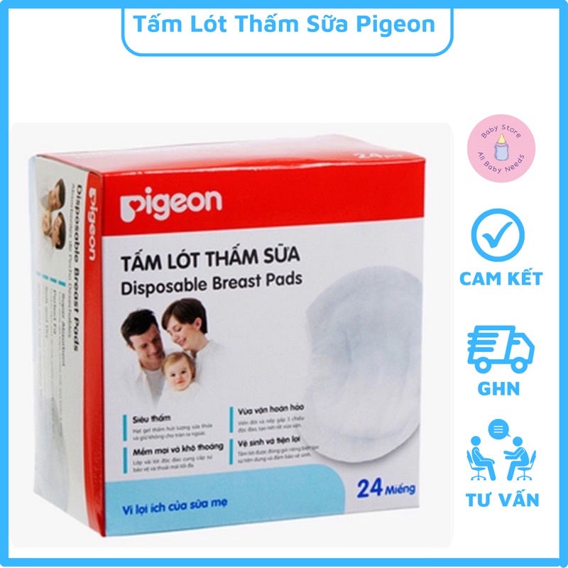 Miếng Lót Thấm Sữa Pigeon 24 Miếng
