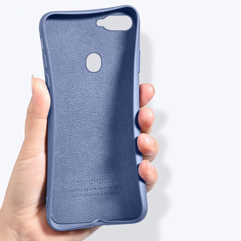 Ốp Điện Thoại Bằng Silicone Màu Trơn Cho OPPO F11 F9 Pro F5 Youth F1s Realme c3 Lite