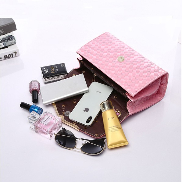 Túi Đeo Chéo, Túi Đeo Chéo T18 Caro Mới  Màu Hồng Phấn