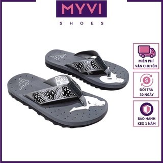 Dép Kẹp Thái Xỏ Ngón Nam Họa Tiết Couple (Xám - Xanh Navy) - MyVi Shoes
