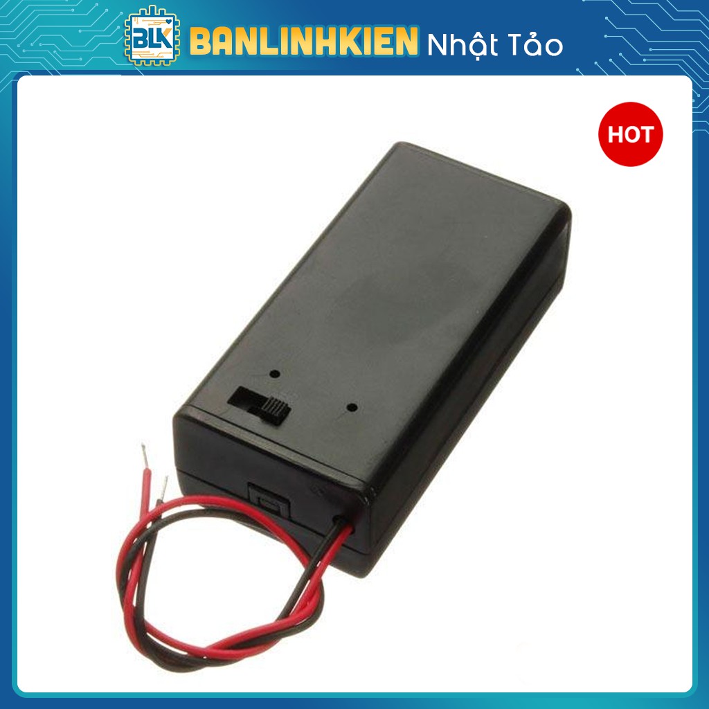 Đế pin 9V/ loại hộp có nắp có công tắc/ đế dây/ đế thường