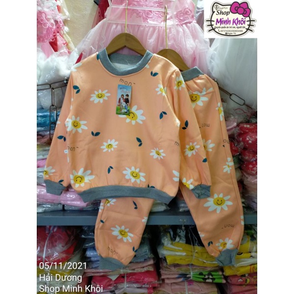 Bộ Nỉ bông bé gái đại(22_25kg)
