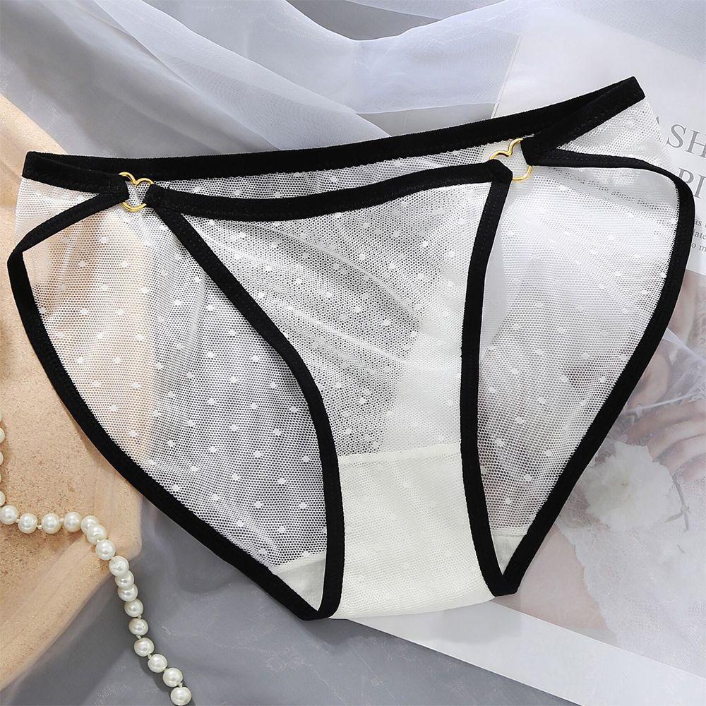 Quần Lót Lưng Thấp Trong Suốt Thiết Kế Khoét Lỗ Thời Trang Quyến Rũ Cho Nữ