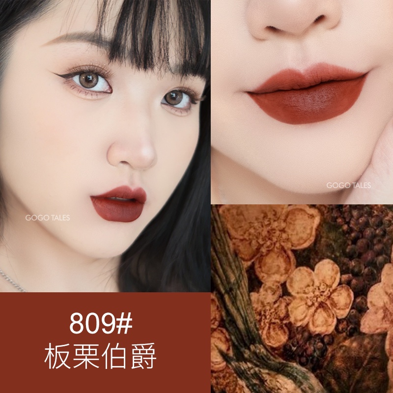 Son kem bùn GOGO TALES nơ hồng mềm mướt mịn lì Dusk Pink Fog Lip Puree lâu trôi hot trend Gogotales 16 màu sắc