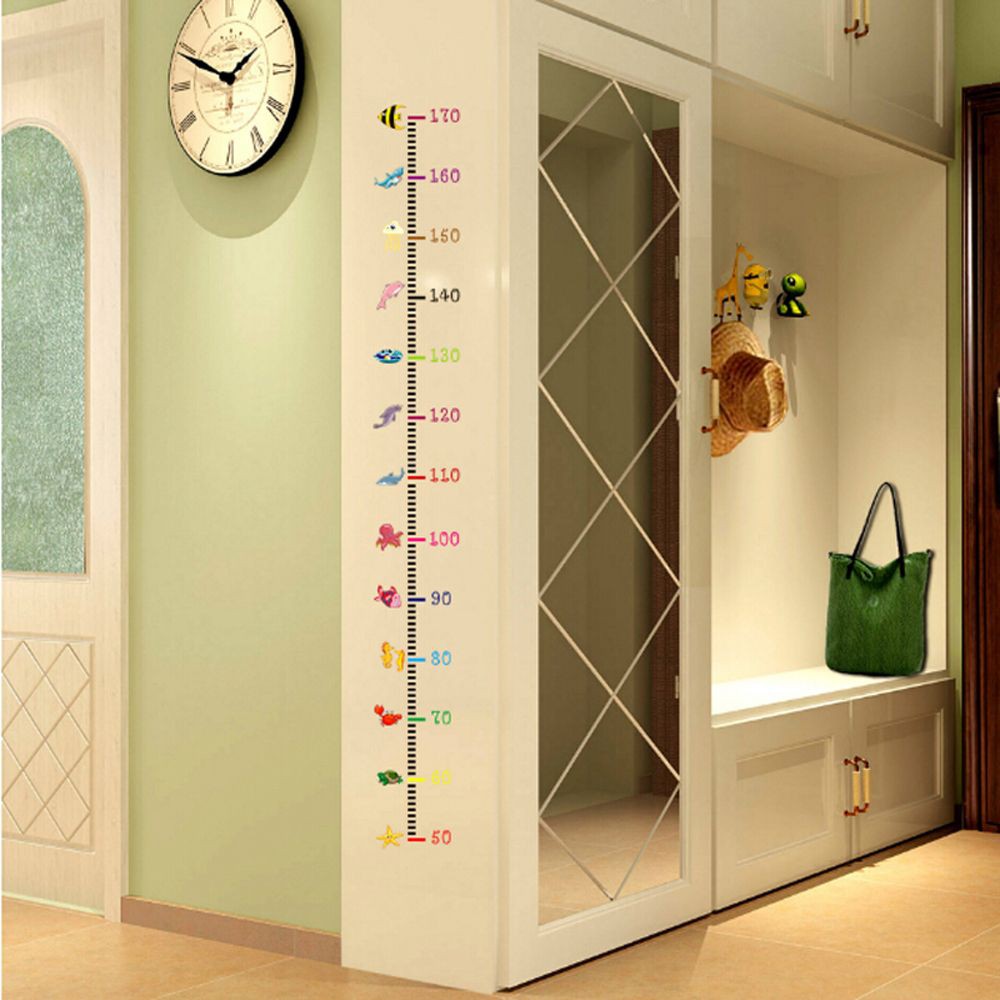 Decal Dán Tường Đo Chiều Cao Trái Tim Dễ Thương