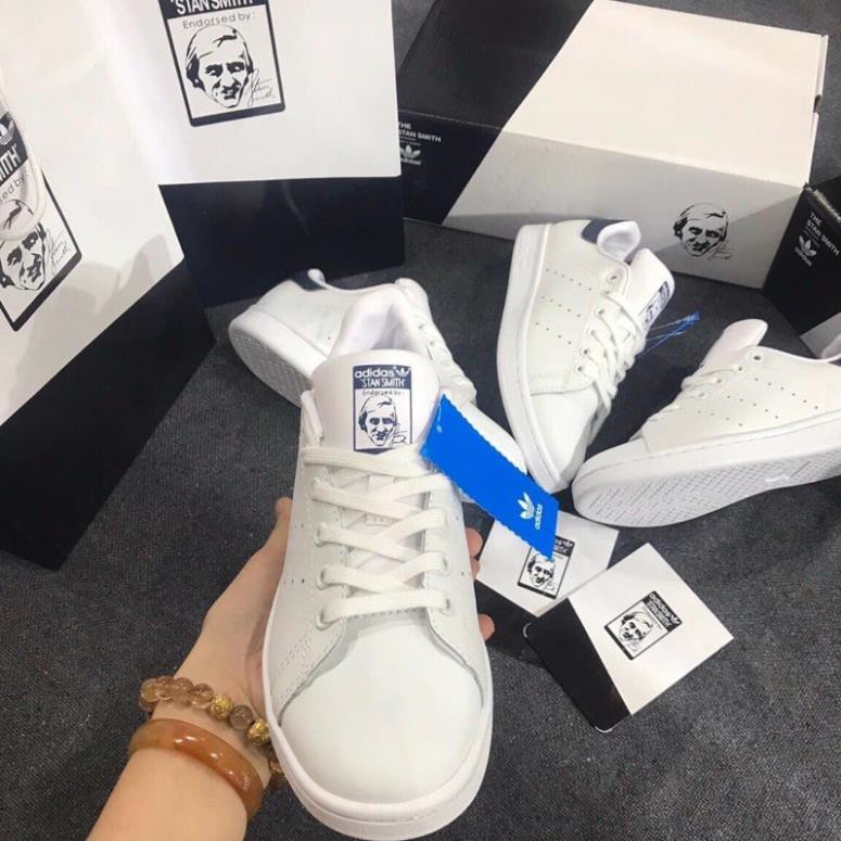 ✅ [SALE GIÁ RẺ] giày thể thao sneaker nam nữ adidas Stan Smith gót xanh hoặc đen bản dây lụa ✅