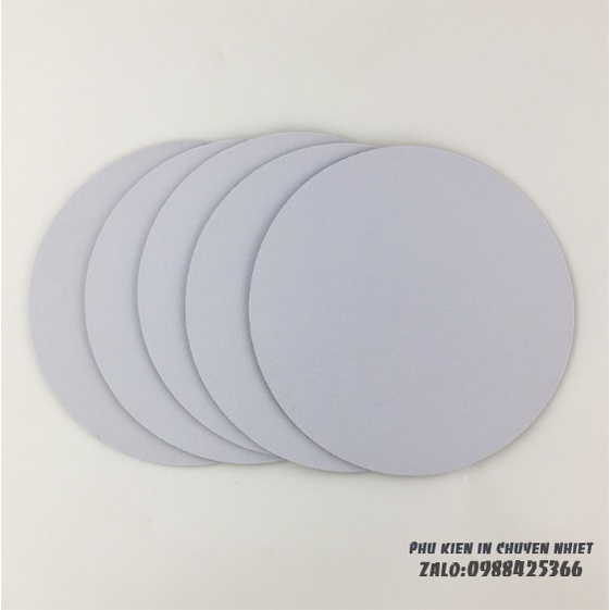 Phôi lót chuột tròn 195x195x3cm - trơn in chuyển nhiệt