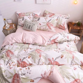 Bộ chăn ga gối cotton poly hoa bằng lăng