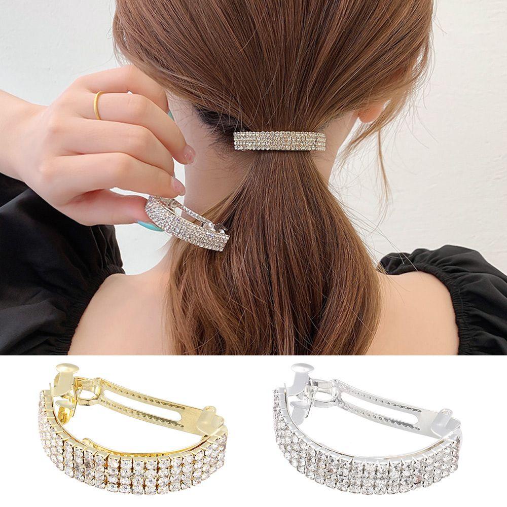 Kẹp Tóc Hoa Hồng Lấp Lánh Thời Trang