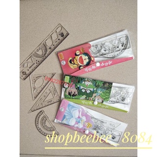 set eke thước kẻ đo độ học sinh 4 món