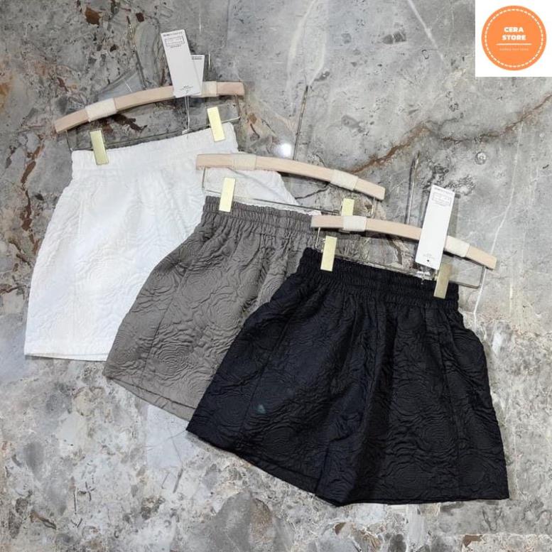 Quần Short Xốp Dập Nổi Siêu Hot-Sooc Ống Rộng Lưng Chun Cạp Cao In Hoa Nổi- Cera Store | BigBuy360 - bigbuy360.vn